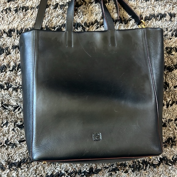 Loewe Black Leather Papelle Bag - Picture 2 of 16